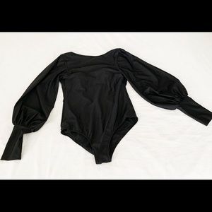 Black, Backless maillot/bodysuit, Boho, Elegant